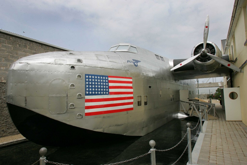 A replica of the ‘Yankee Clipper’, Pan Am's first Boeing B314 NC18603 allocated to the Atlantic division, on display at Foynes Flying Boat & Maritime Museum. Photo : Kieran Clancy / PicSure Former Pan Am Workers to Reunite in Foynes 