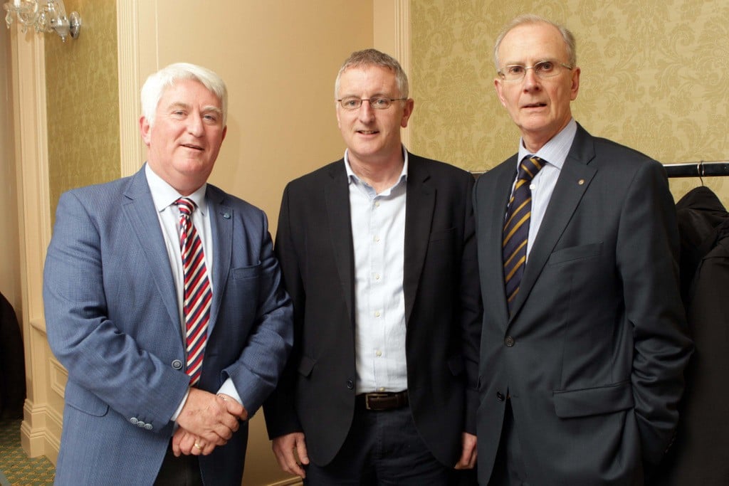 REPRO FREE FREE PIC Declan O'Connell, Lee Travel, Noel McAuliffe, Travel Focus, and George R. Barter, J Barter Group, pictured at a special launch event for the new Iberia Express Cork Madrid route from Cork Airport, at the Imperial Hotel. 