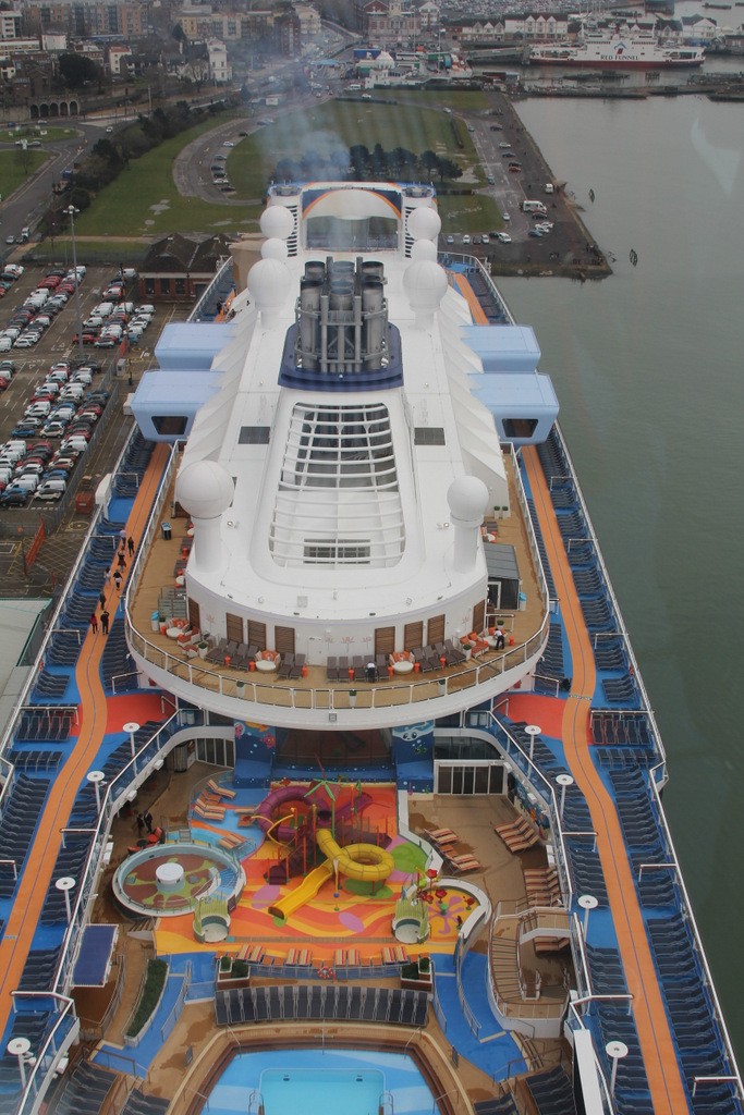 The view from the North Star on board  Ovation of the Seas.