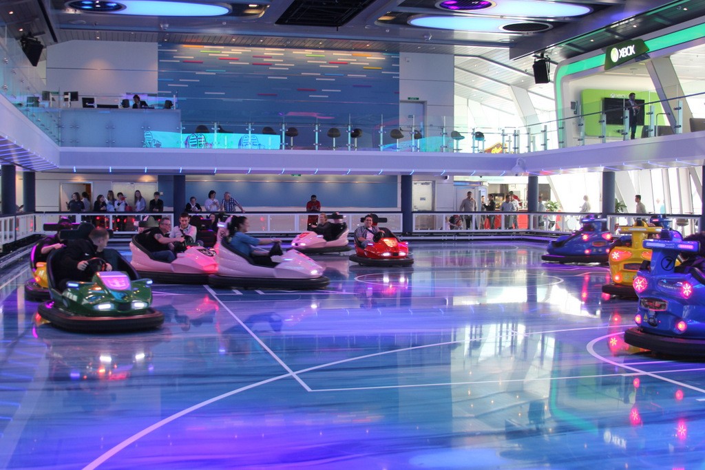 Great fun driving a "dodgem " on Ovation of the Seas.