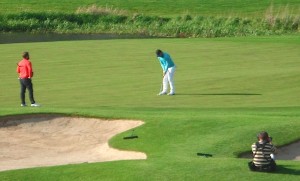 2016 Irish Open winner Rory McIlroy putts at the 18th hole