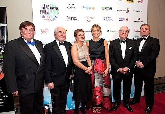 The ITTN team ready to welcome guests to the 24th Irish Travel Trade Awards: Neil Steedman, Michael Flood, Hilary Drumm, Sarah Slattery, Ian Bloomfield, and Ronan Flood