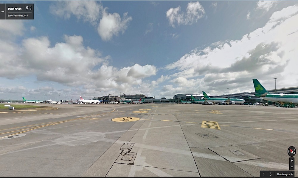 Dublin Airport First Airport To Map Runway And Airfield With Google   Dublin Airport Google Streetview Piers 3 And 4 