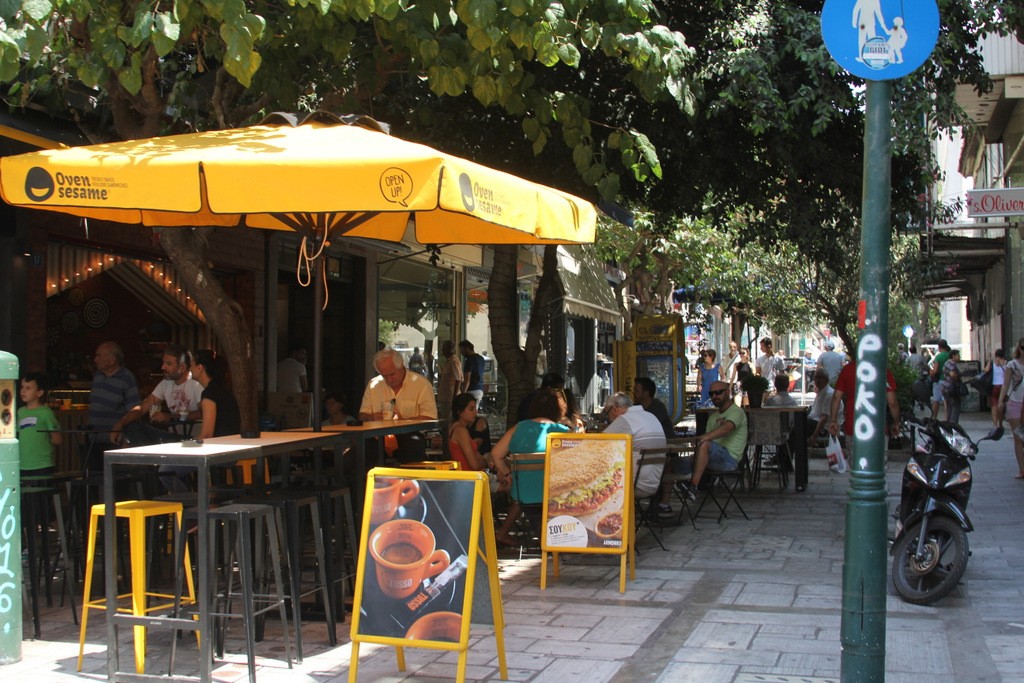 Typical street scape in Athens