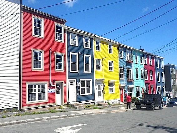“Jelly bean” houses in St John’s, Newfoundland, got their bright, varied colours because boat paint was the cheapest available to the owner fishermen.