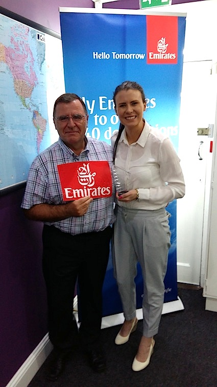 Tim Carey, The Travel Boutique, with Lisa Rabbitte, Sales Executive Leisure Sales – Dublin and Connaught, Emirates