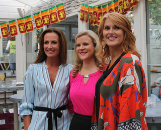 Lorraine Keane,Nuala Carey and Roisin O'Hea were at the Olcote launch.