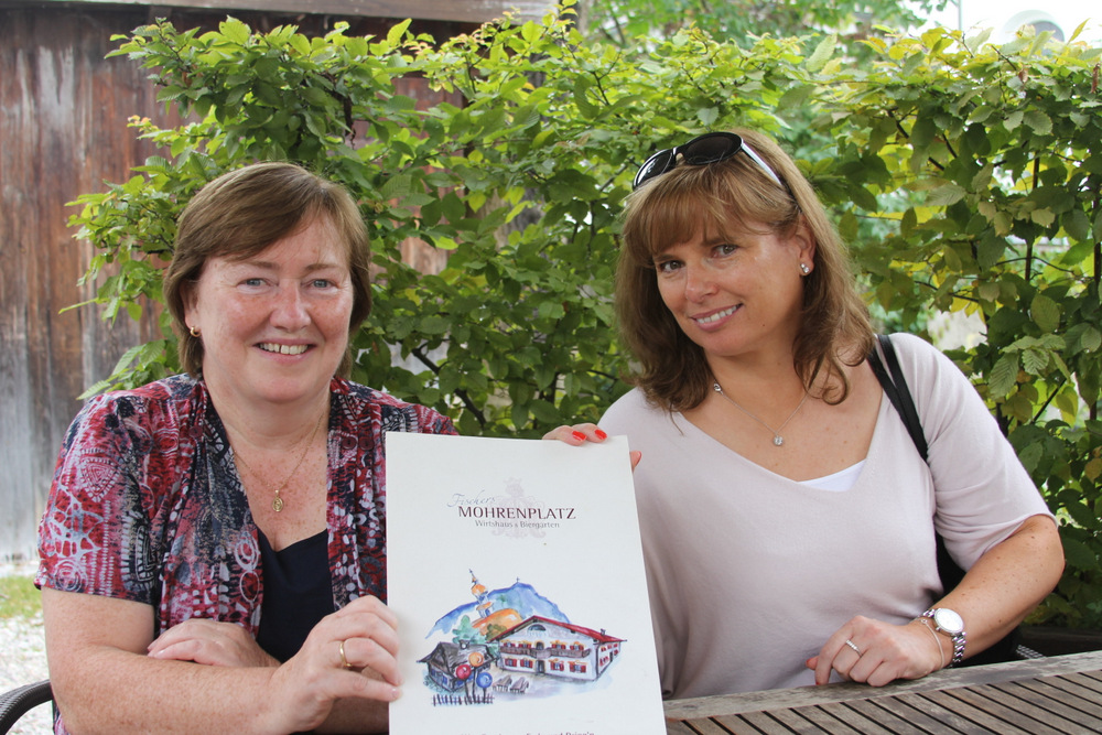 Mary Kane ,Kanes of Longford  and Barbara Rowley,Railshop  study the Menu.