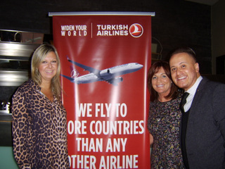Tatiana Suhanova,Skytours;Ita Hendrick,travel World and Onur Gull;Turkish Airlines.