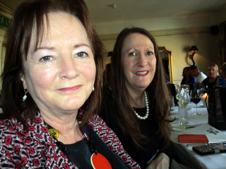 Marian Richardson,RTE and Joan Scales,Irish Times at the Las Vegas function.