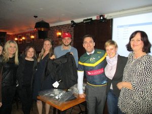 Quiz-winning Abbey Travel team with presenters