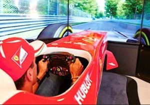F1 simulator in the Ferrari Experience