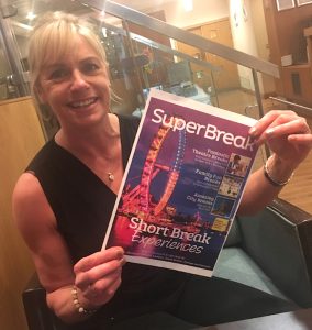 Wendy Cameron, Business Development Manager – Scotland and Ireland, presents SuperBreak’s new A5-sized 2017 brochure