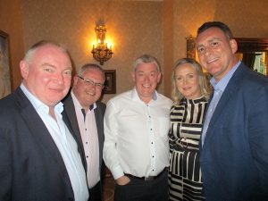 David O’Grady, eTravel; David Taylor, Travelport; and Aidan Coughlan, World Travel Centre; with Sinead and Paul