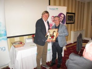 Second place Overall winner Stephen Aston, Clubworld Travel, with David Conlon