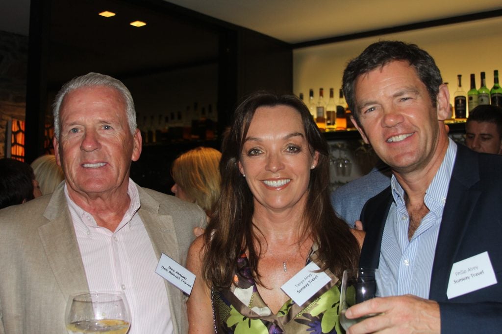 Des Abbot,Des Abbot Travel with xxxx and Philip Airey,Sunway at the Kimpton dinner.