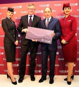 Akbar Al Baker presented five lucky prize draw winners with Business Class tickets for two to anywhere on the Qatar Airways network of 150+ destinations