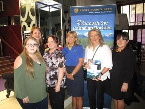 Megan McNeice, Cassidy Travel; Sarah Revell, Rocky Mountaineer; Hazel Fogerty and Ann-Marie Durkin, Cassidy Travel; Helen Kelly, Travel Counsellors; and Katie Noviss, Holland America Line
