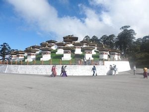 108 Bhutanese-style stupas at the Dochula Pass