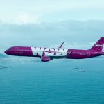 Wow air Aircraft In Flight