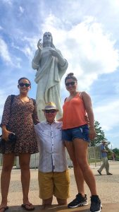 With my sister and dad in front of Havana’s ‘Christ the Redeemer’ statue.