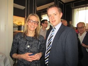 Irma McHardy, Croatia Airlines, with Brian Gallagher, Dublin Airport