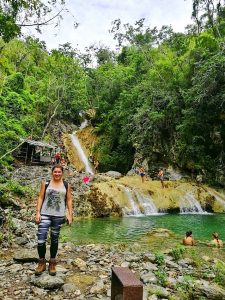 Lainey Quinn at one of Trinidad’s natural pools