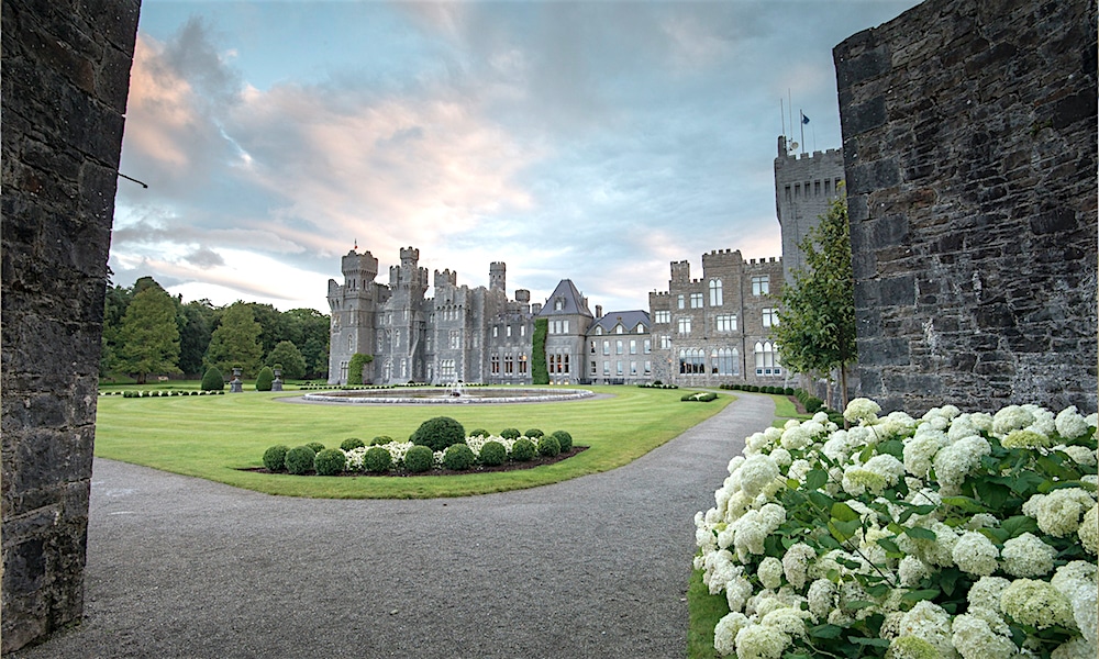 A shot of Ashford castle that plays host to international travel writers