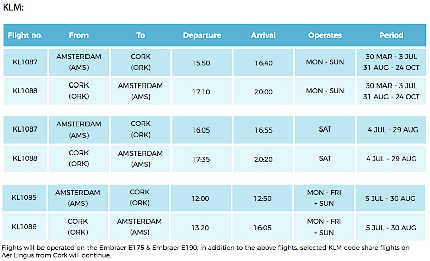 More Flights this Summer from Cork with Air France and KLM