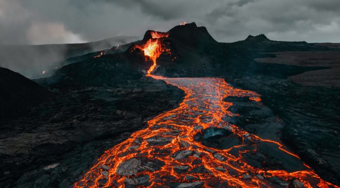 Volcano Close to Reykjavik Erupts