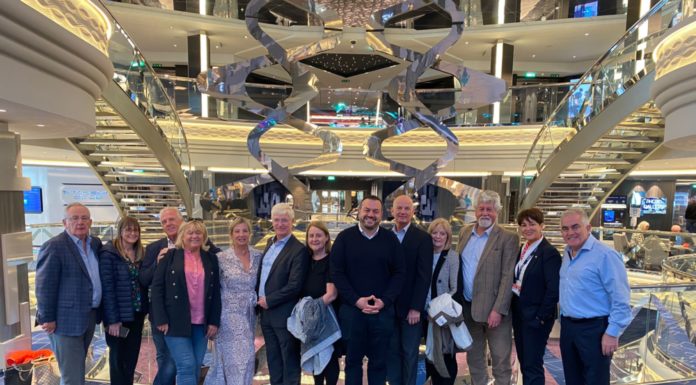 The ITAA Held its Regional Board Meeting in Cork on the MSC Virtuosa Cruise Ship which was Docked in Cobh
