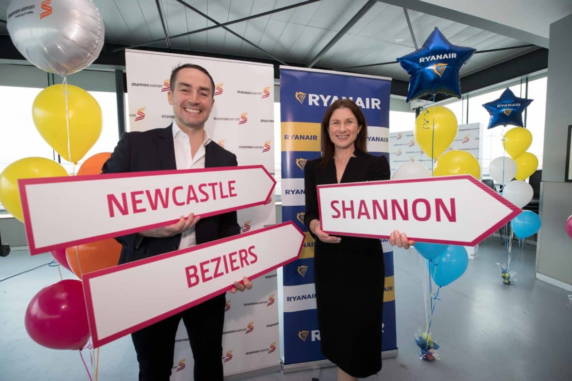 Shannon Airport secures two New Routes with Ryanair for Summer 2023
