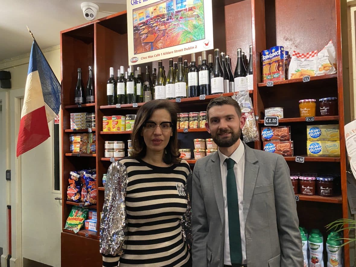 From left to right - Mariah Diallo, Cultural Counsellor, French Embassy in Dublin and  Julien Bouchez, Second Counsellor, French Embassy in Dublin, Mariah Diallo, 