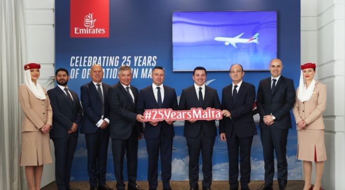 Emirates Celebrates 25 Years Of Operations To Malta