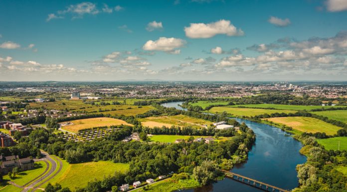 Global Film Industry Conference to be Held in Limerick – Perfect Opportunity to Showcase the West Coast of Ireland Aerial Photography of a River Shannon Surrounded by Green Field in Limerick