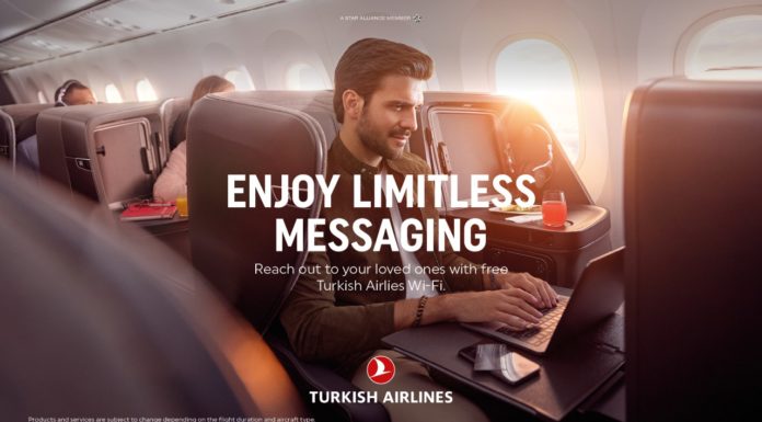 Turkish Airlines adds Free Text Messaging to Inflight Internet Experience
