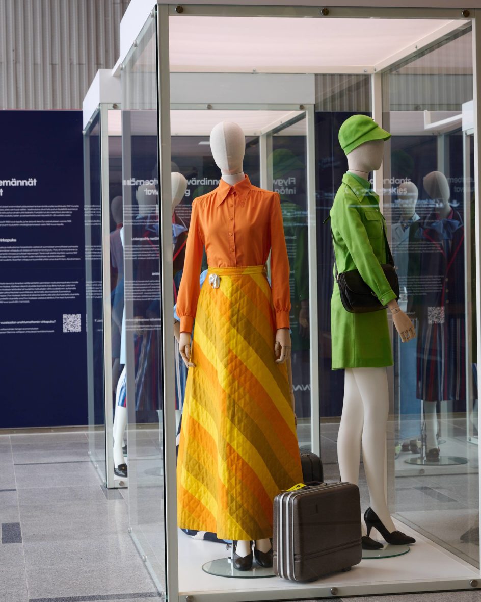 Finnair uniform exhibition 100 year celebrations