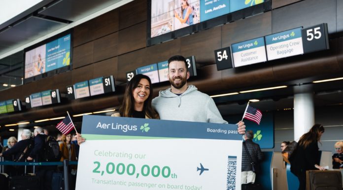 Aer Lingus Welcomes 2 Millionth Transatlantic Passenger This Year