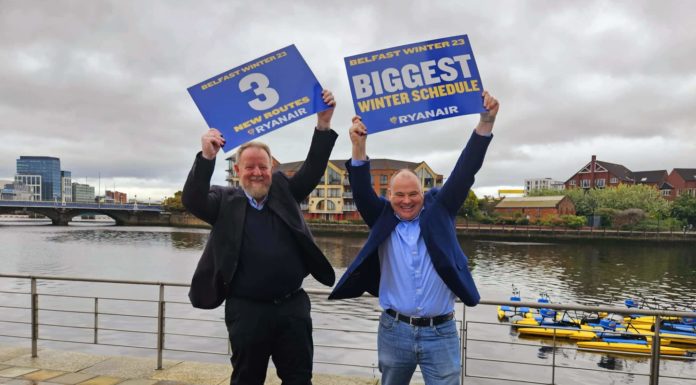 Ryanair Announces Biggest Ever Winter Schedule at Belfast International Airport