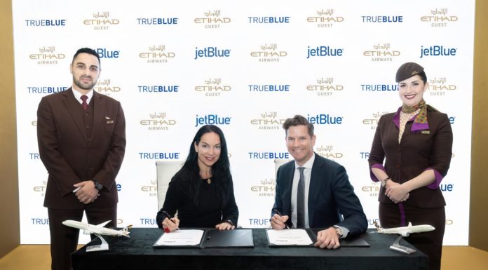 JetBlue and Etihad Update Codeshare Agreement with Loyalty Programme Partnership
