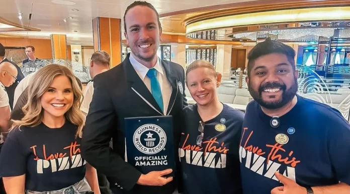Princess Cruises Enters Guinness Book of World Records for World’s Largest Pizza Party