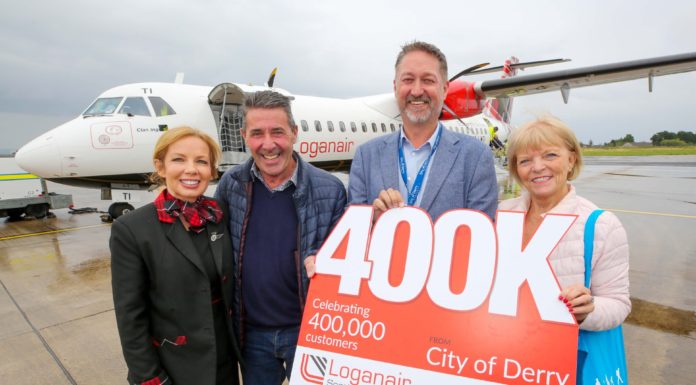 Loganair Celebrates City of Derry Airport Passenger Milestone