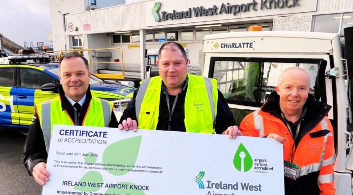 Ireland West Airport Achieves Level 3 Status in Airport Carbon Accreditation Global Standard
