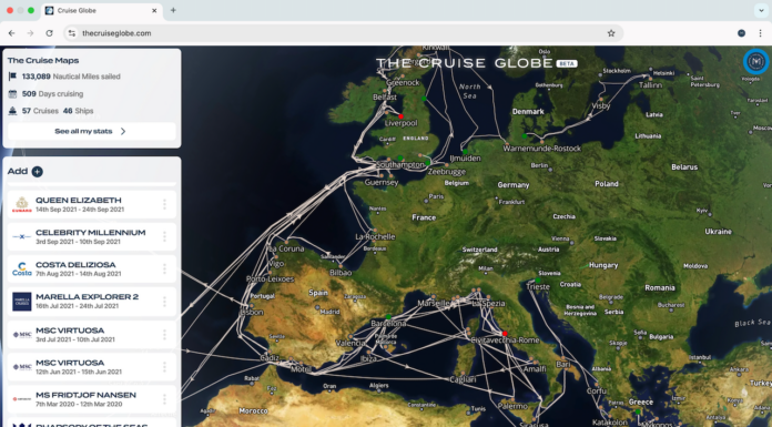 The Cruise Globe Smashes User Targets, with Over 20,000 Subscribers and Over 100,000 Cruises Logged in First Month