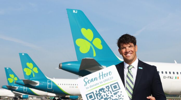 Aer Lingus and UNICEF Ireland Launch Onboard Digital Donation Capability