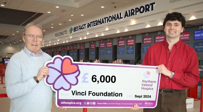 Belfast International Airport Owner Donates £6,000 to NI Hospice Charity