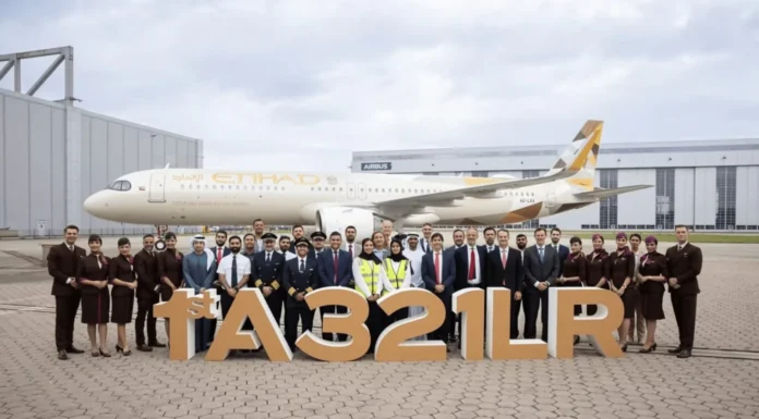 Etihad Ramps Up Fleet Expansion with Delivery of First Airbus A321LR Plane