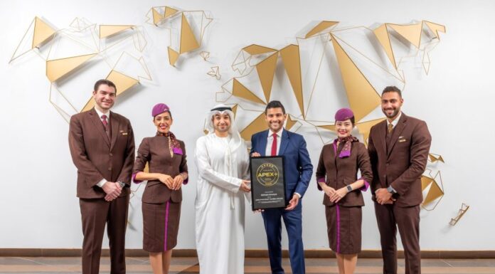 Etihad Once Again Recognised as a 5-Star Global Airline by APEX