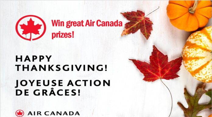 Celebrate Canadian Thanksgiving and Win Great Air Canada Prizes!