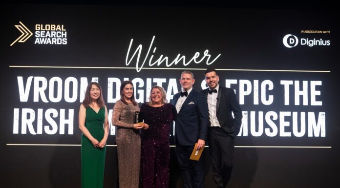 Vroom Digital Triumphs at Global Search Awards for EPIC The Irish Emigration Museum Campaign